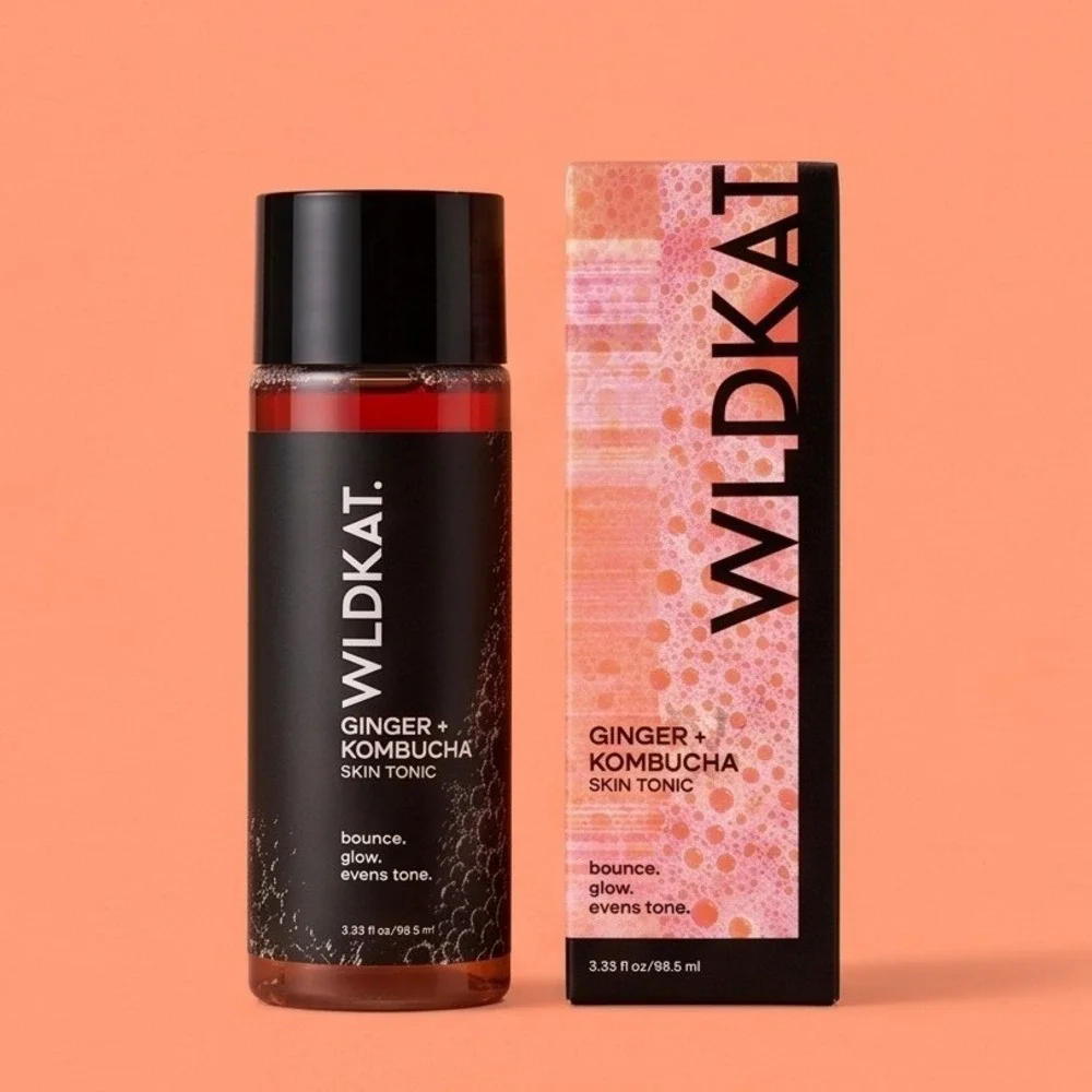 WLDKAT Ginger + Kombucha Skin Tonic 3.33 fl‎ oz 98.5 ml Vegan Face Toner NEW